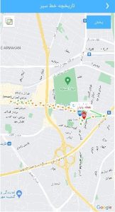 تاریخچه مسیر های طی شده در ردیاب حیوانات خانگی